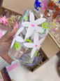 HAND PAINTED GLASS TUMBLER