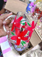 HAND PAINTED GLASS MUG - CHRISTMAS THEMED
